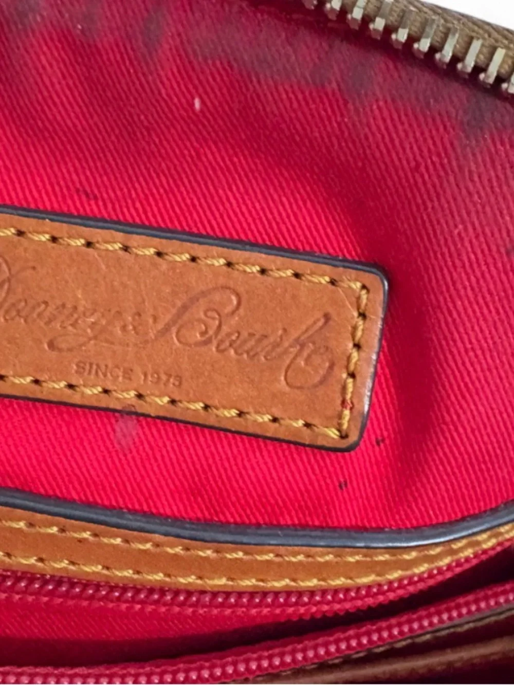 Dooney & Bourke DB Monogram Novelty Satchel Bag With Matching Coin Pouch